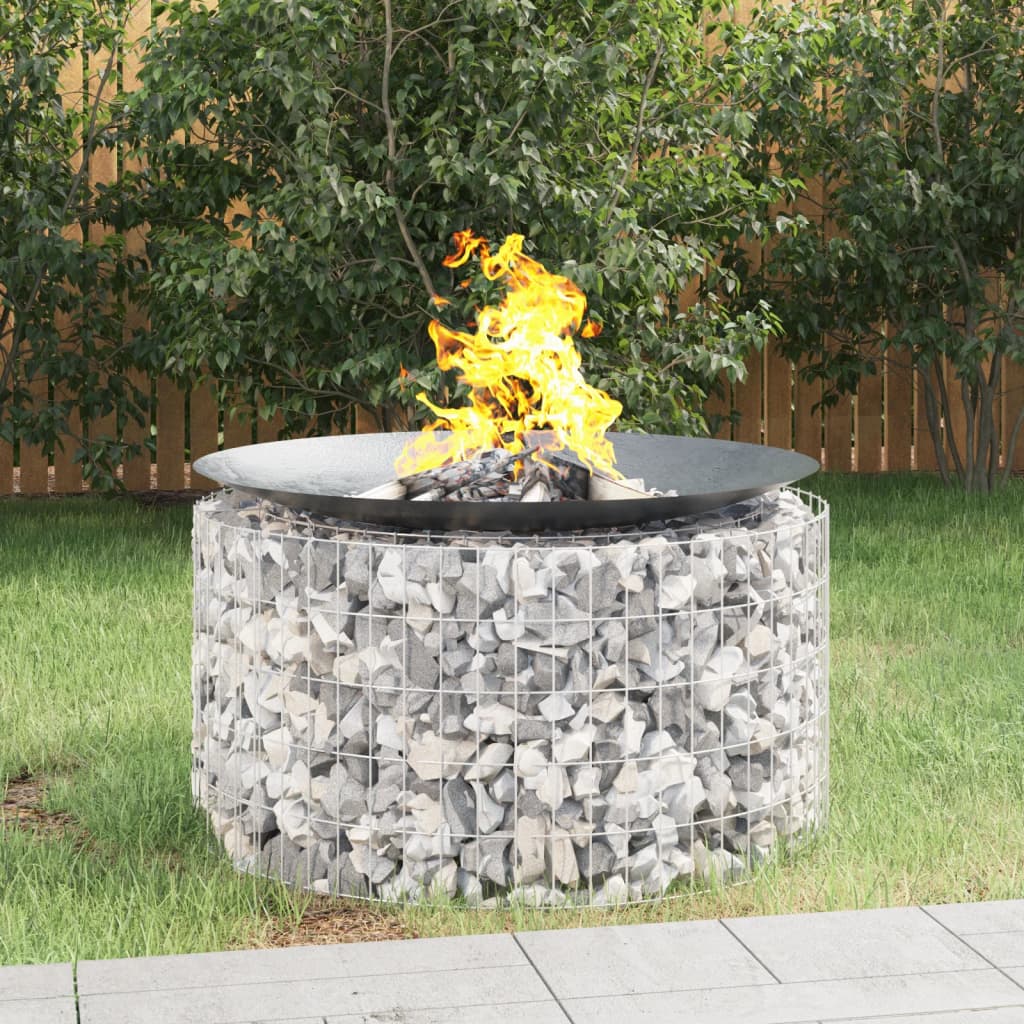 Gabion Fire Pit Ã˜ 100 cm Galvanised Iron