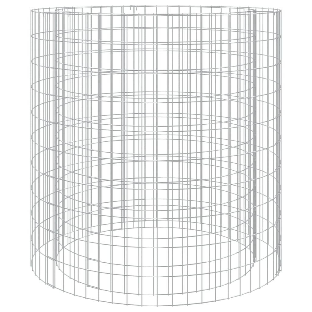 Gabion Fire Pit Ã˜ 100 cm Galvanised Iron