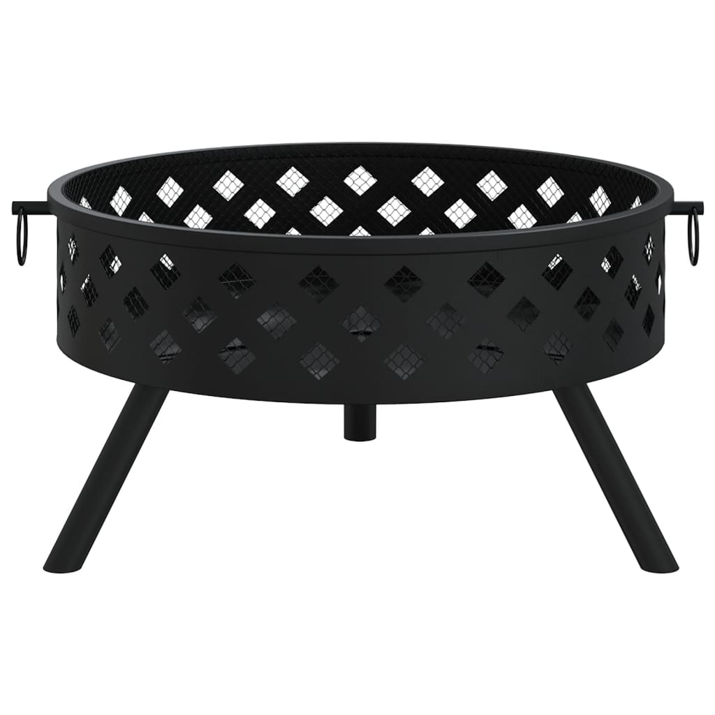 Fire Pit with Poker 58 cm XXL Steel