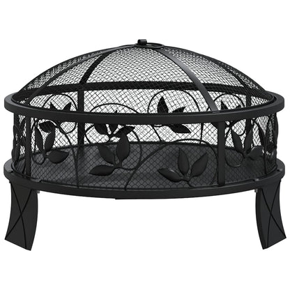 Fire Pit with Poker 50 cm XXL Steel