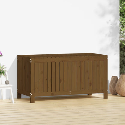 Garden Storage Box Honey Brown 121x55x64 cm Solid Wood Pine