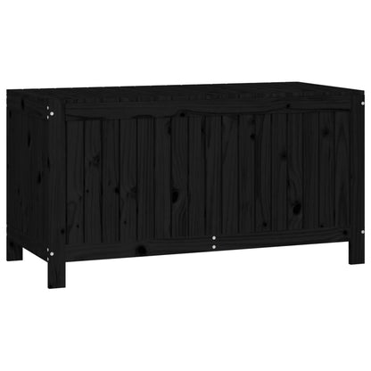 Garden Storage Box Black 121x55x64 cm Solid Wood Pine