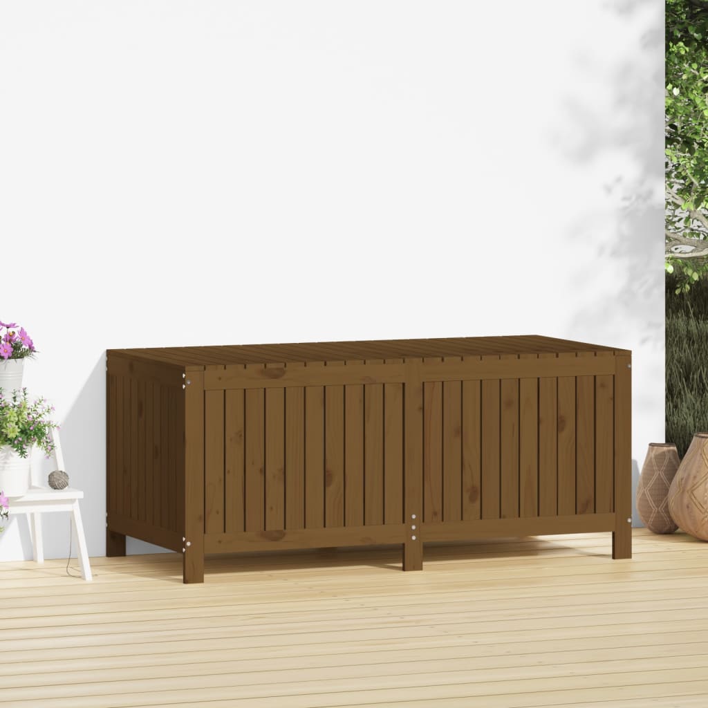 Garden Storage Box Honey Brown 147x68x64 cm Solid Wood Pine