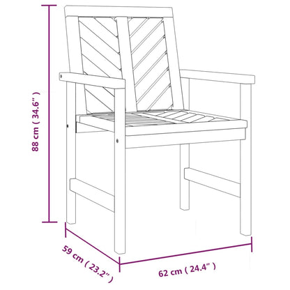 3 Piece Garden Lounge Set Solid Wood Acacia