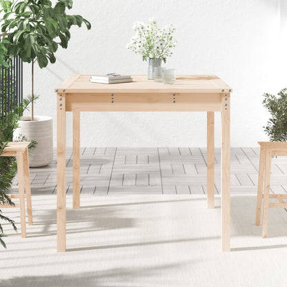 Garden Table 82.5x82.5x76 cm Solid Wood Pine