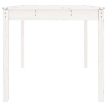 Garden Table White 82.5x82.5x76 cm Solid Wood Pine