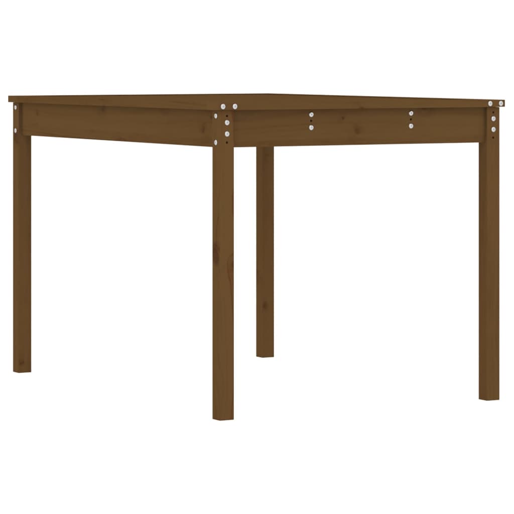 Garden Table Honey Brown 121x82.5x76 cm Solid Wood Pine