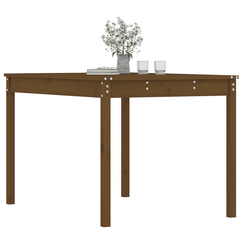 Garden Table Honey Brown 121x82.5x76 cm Solid Wood Pine