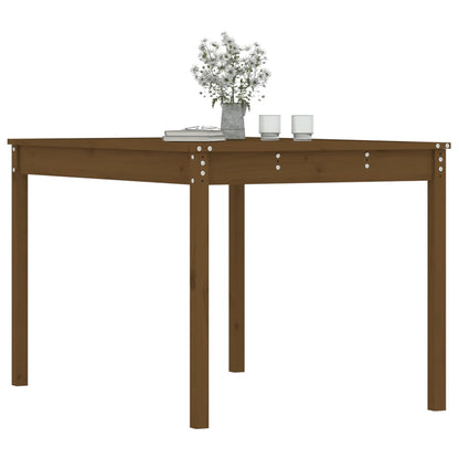 Garden Table Honey Brown 121x82.5x76 cm Solid Wood Pine