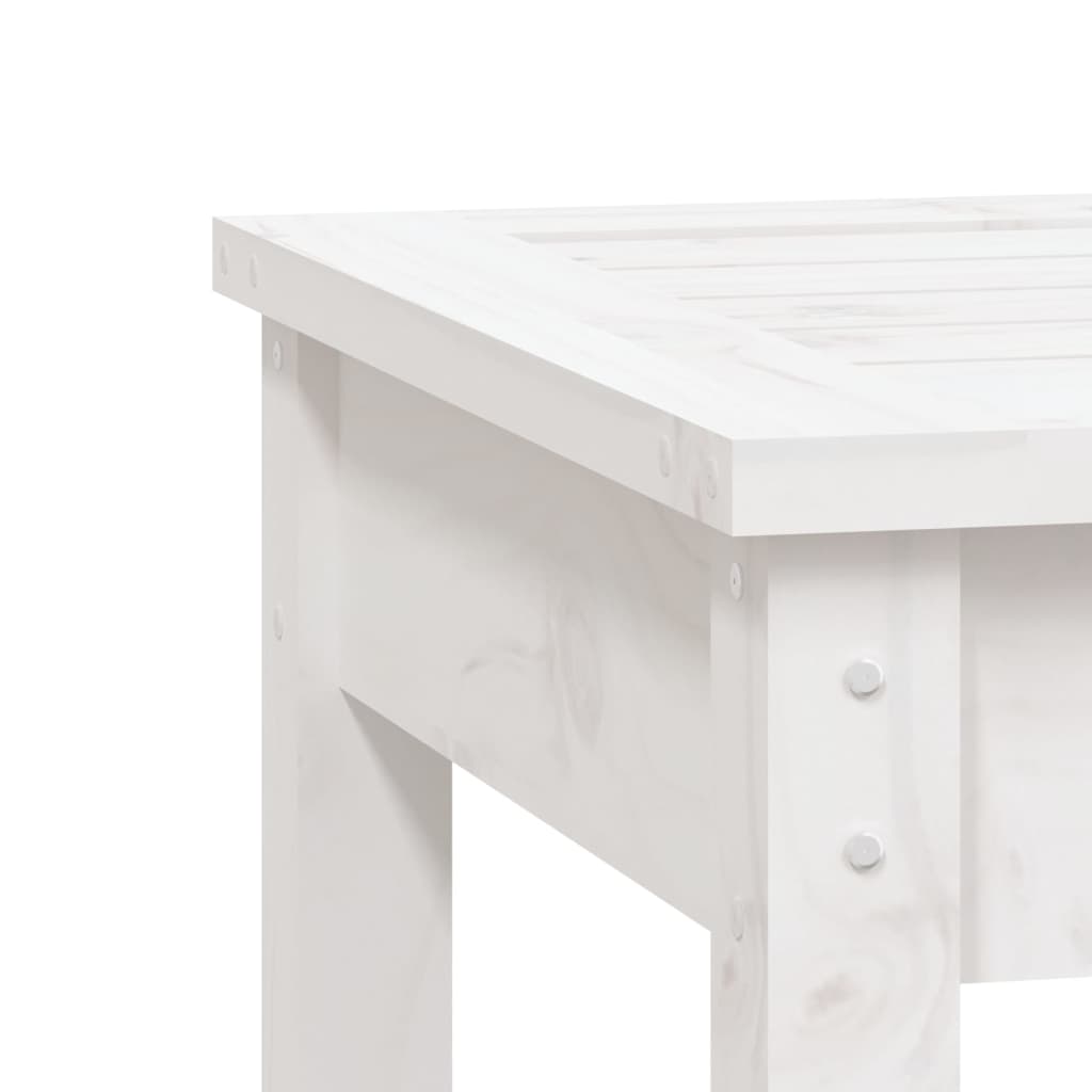 Garden Bench White 50x44x45 cm Solid Wood Pine