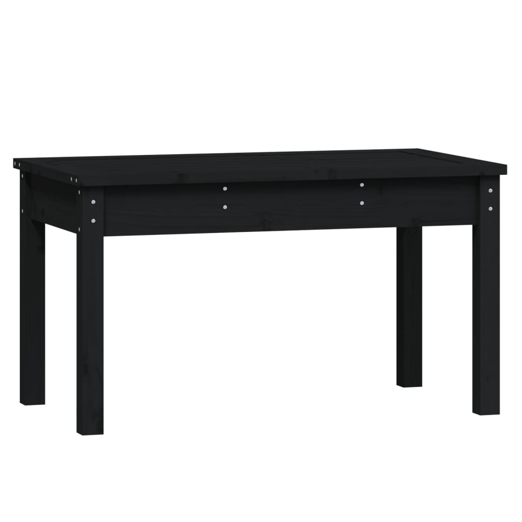 Garden Bench Black 80x44x45 cm Solid Wood Pine