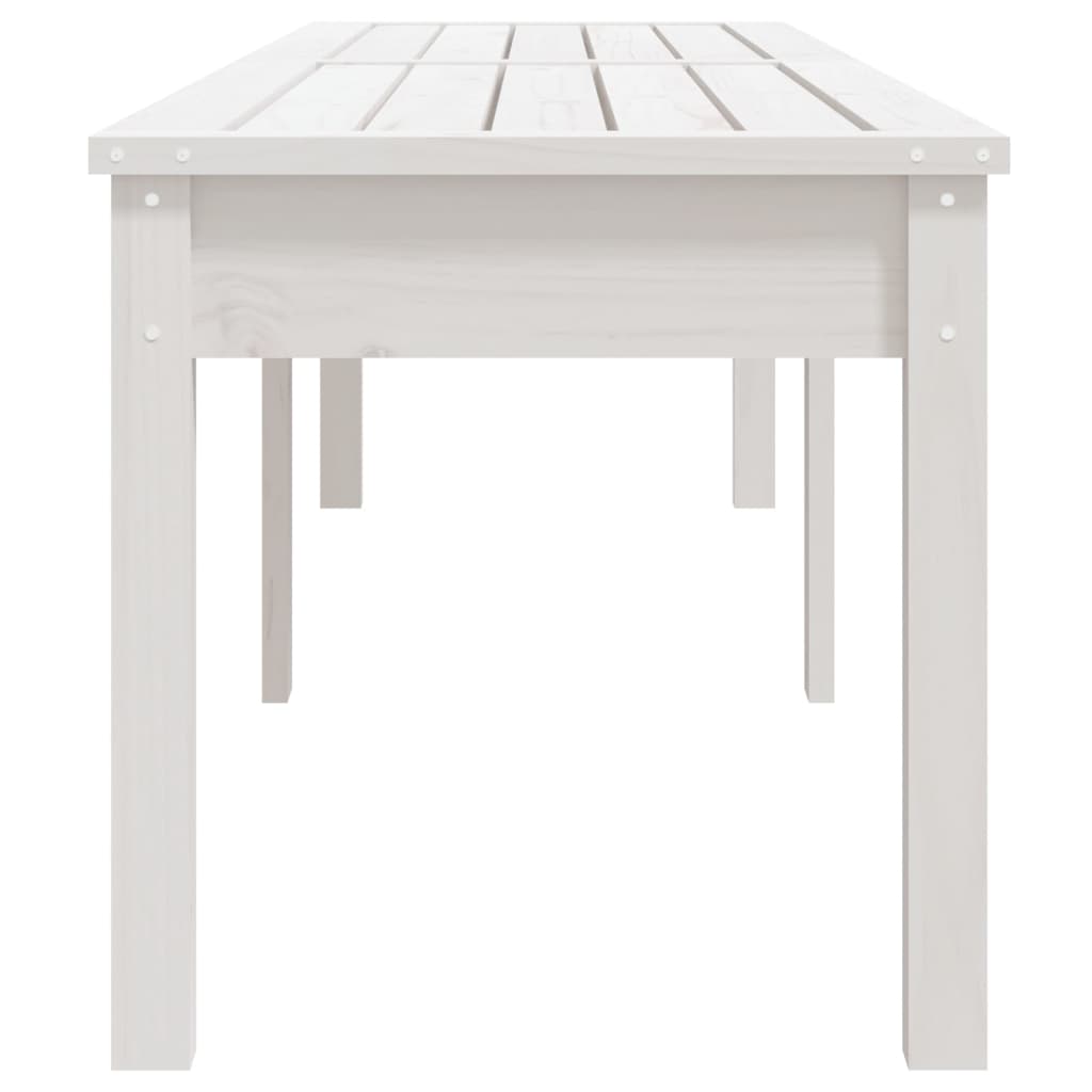 2-Seater Garden Bench White 203.5x44x45 cm Solid Wood Pine