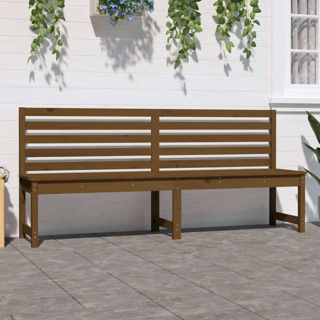 Garden Bench Honey Brown 201.5 cm Solid Wood Pine