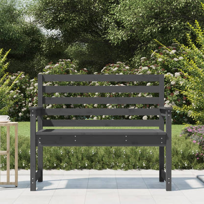 Garden Bench Grey 109x48x91.5 cm Solid Wood Pine