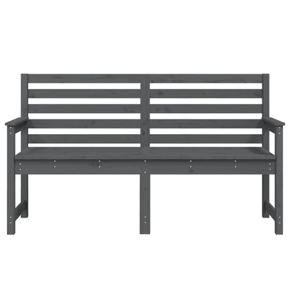 Garden Bench Grey 159.5x48x91.5 cm Solid Wood Pine