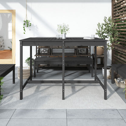 Garden Table Grey 159.5x82.5x110 cm Solid Wood Pine