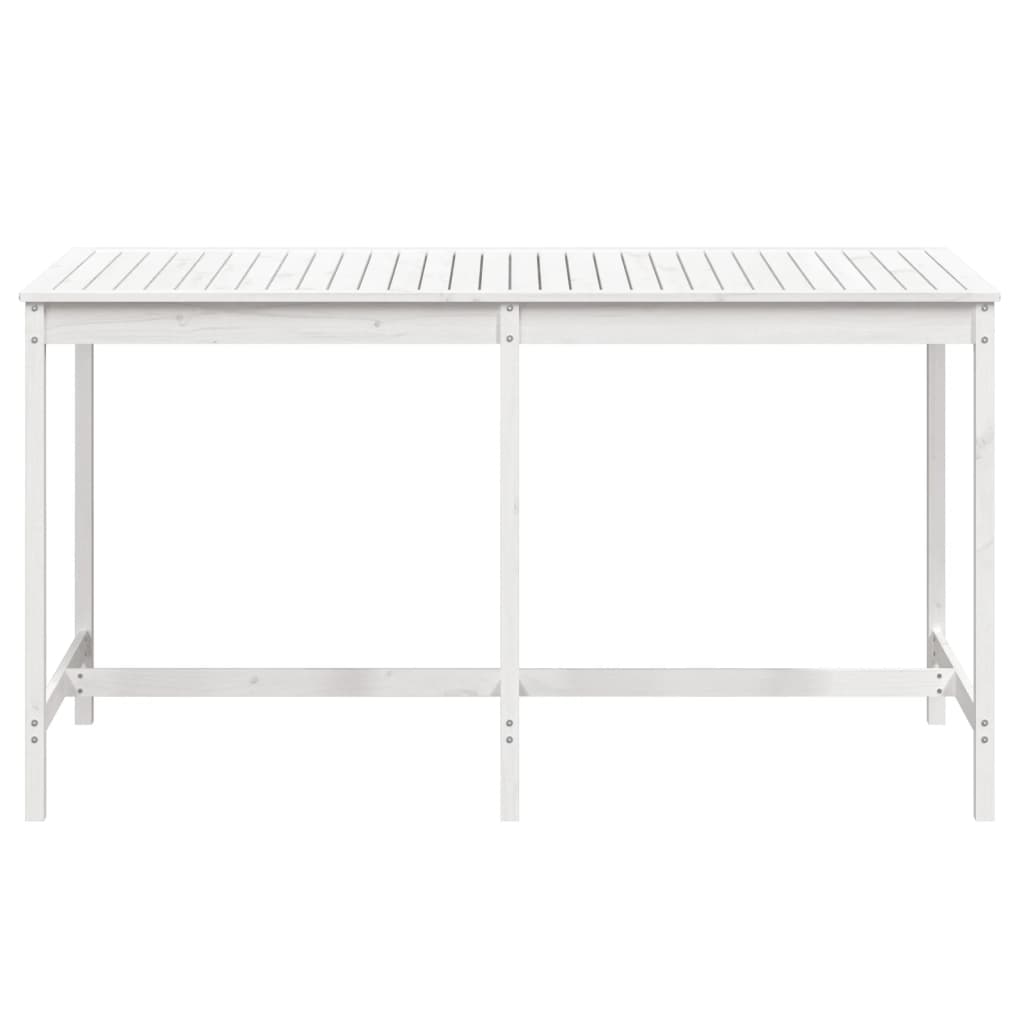 Garden Table White 203.5x90x110 cm Solid Wood Pine