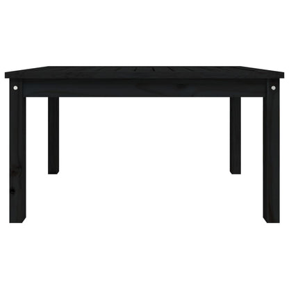 Garden Table Black 82.5x50.5x45 cm Solid Wood Pine