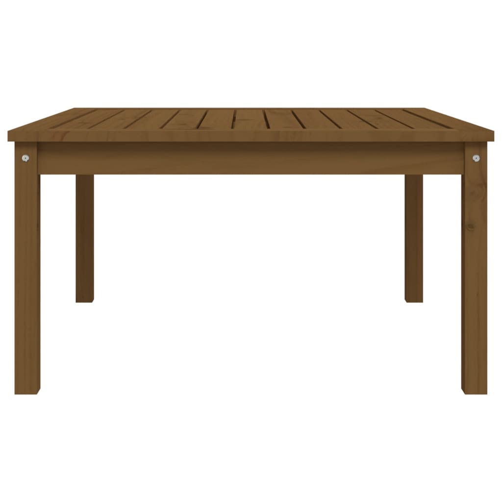 Garden Table Honey Brown 82.5x82.5x45 cm Solid Wood Pine