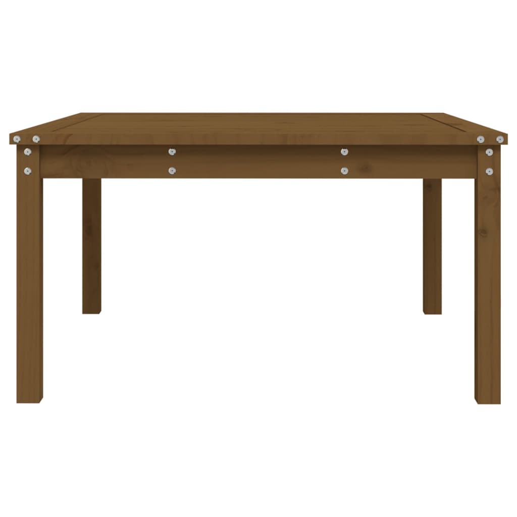 Garden Table Honey Brown 82.5x82.5x45 cm Solid Wood Pine