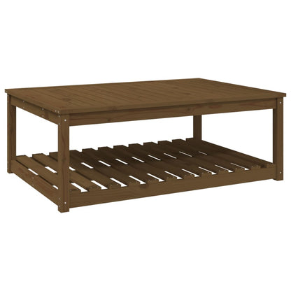 Garden Table Honey Brown 121x82.5x45 cm Solid Wood Pine