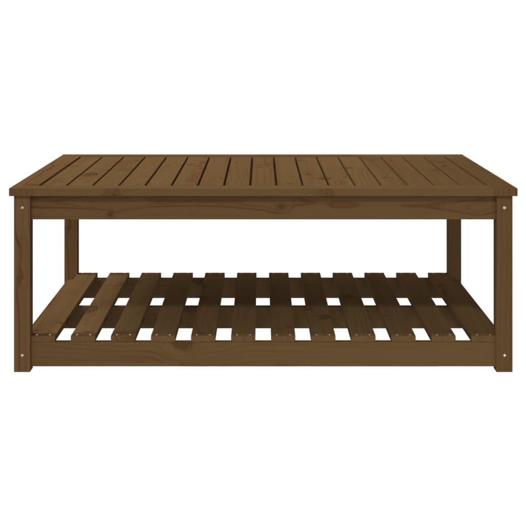 Garden Table Honey Brown 121x82.5x45 cm Solid Wood Pine