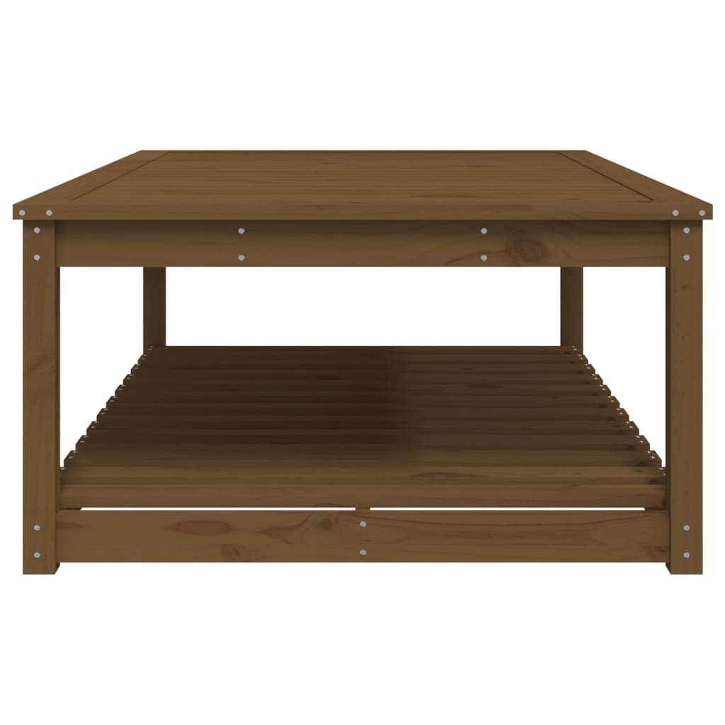 Garden Table Honey Brown 121x82.5x45 cm Solid Wood Pine