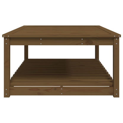 Garden Table Honey Brown 121x82.5x45 cm Solid Wood Pine