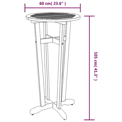 Garden Bar Table Ã˜60x105 cm Solid Wood Acacia