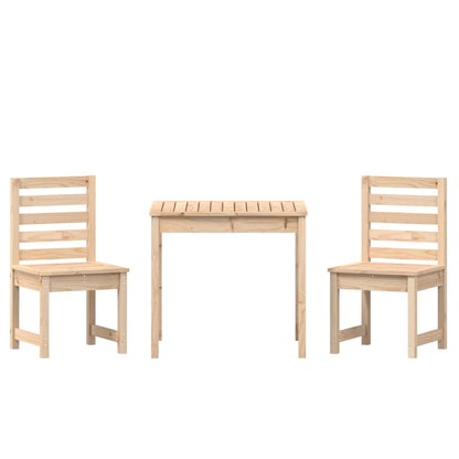 3 Piece Garden Bistro Set Solid Wood Pine