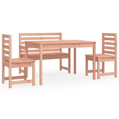 4 Piece Garden Dining Set Solid Wood Douglas