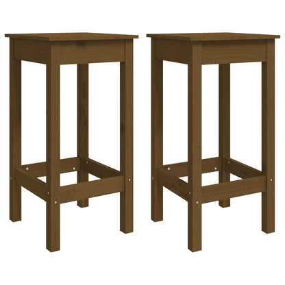 3 Piece Garden Bar Set Honey Brown Solid Wood Pine