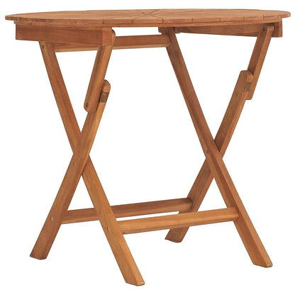 Folding Garden Table Ã˜ 85x75 cm Solid Wood Teak