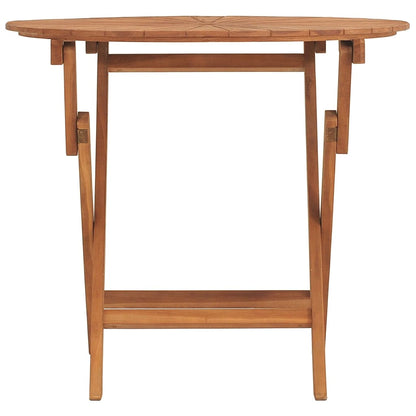 Folding Garden Table Ã˜ 85x75 cm Solid Wood Teak