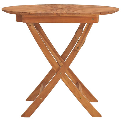 Folding Garden Table Ã˜ 85x75 cm Solid Wood Teak