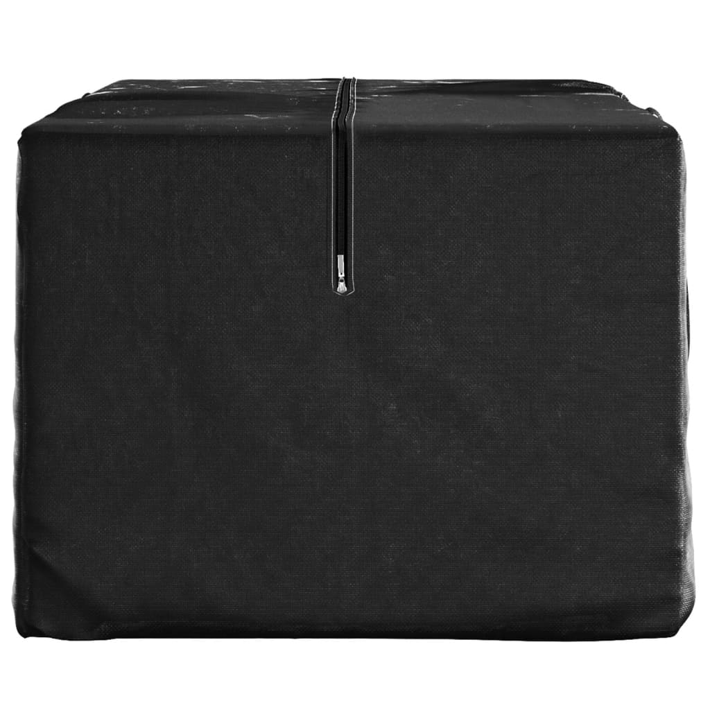 Garden Cushion Storage Bag Black 150x75x75 cm Polyethylene