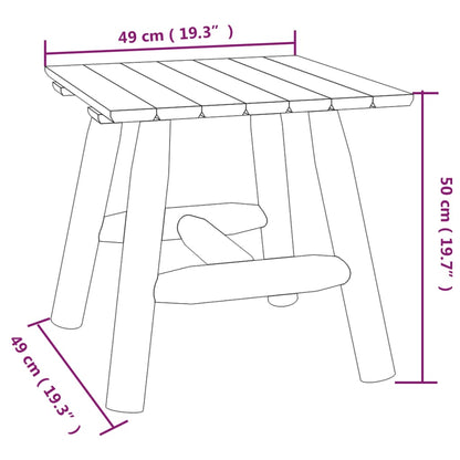 Side Table 49x49x50 cm Solid Wood Spruce