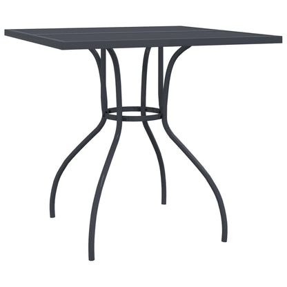 Garden Table Anthracite 80x80x72.5 cm Steel Mesh