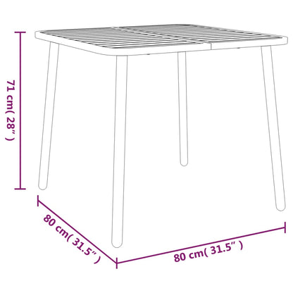 Garden Table Anthracite 80x80x71 cm Steel