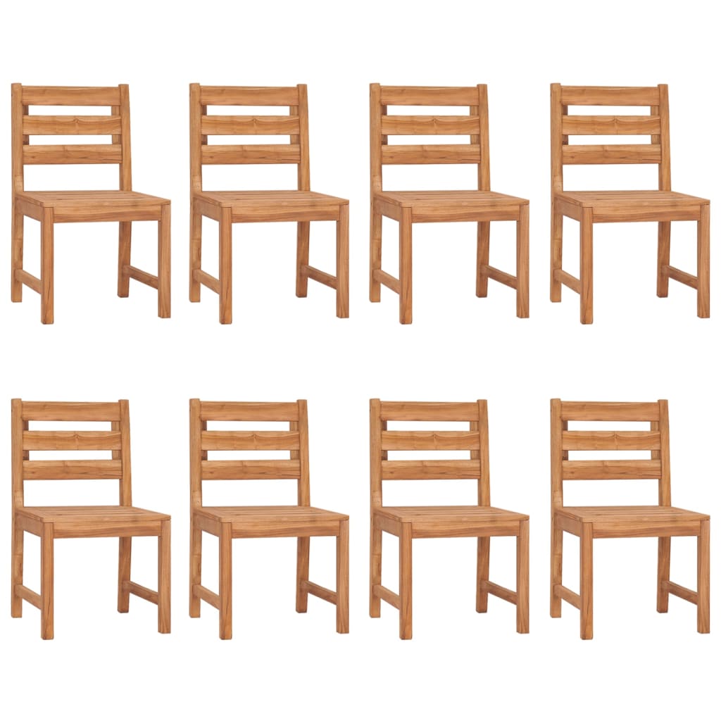 Garden Chairs 8 pcs Solid Wood Teak