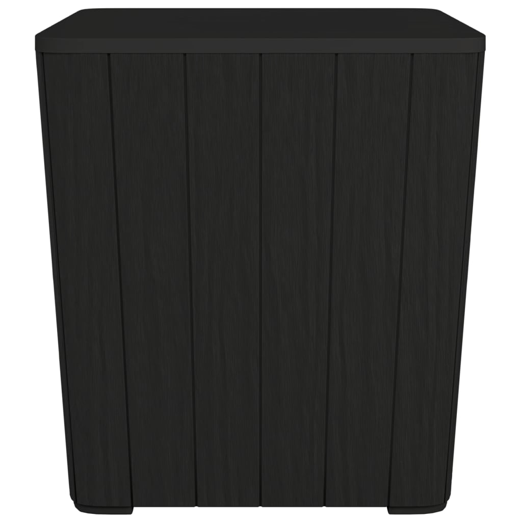 Garden Table with Removable Lid Black Polypropylene