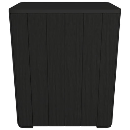 Garden Table with Removable Lid Black Polypropylene