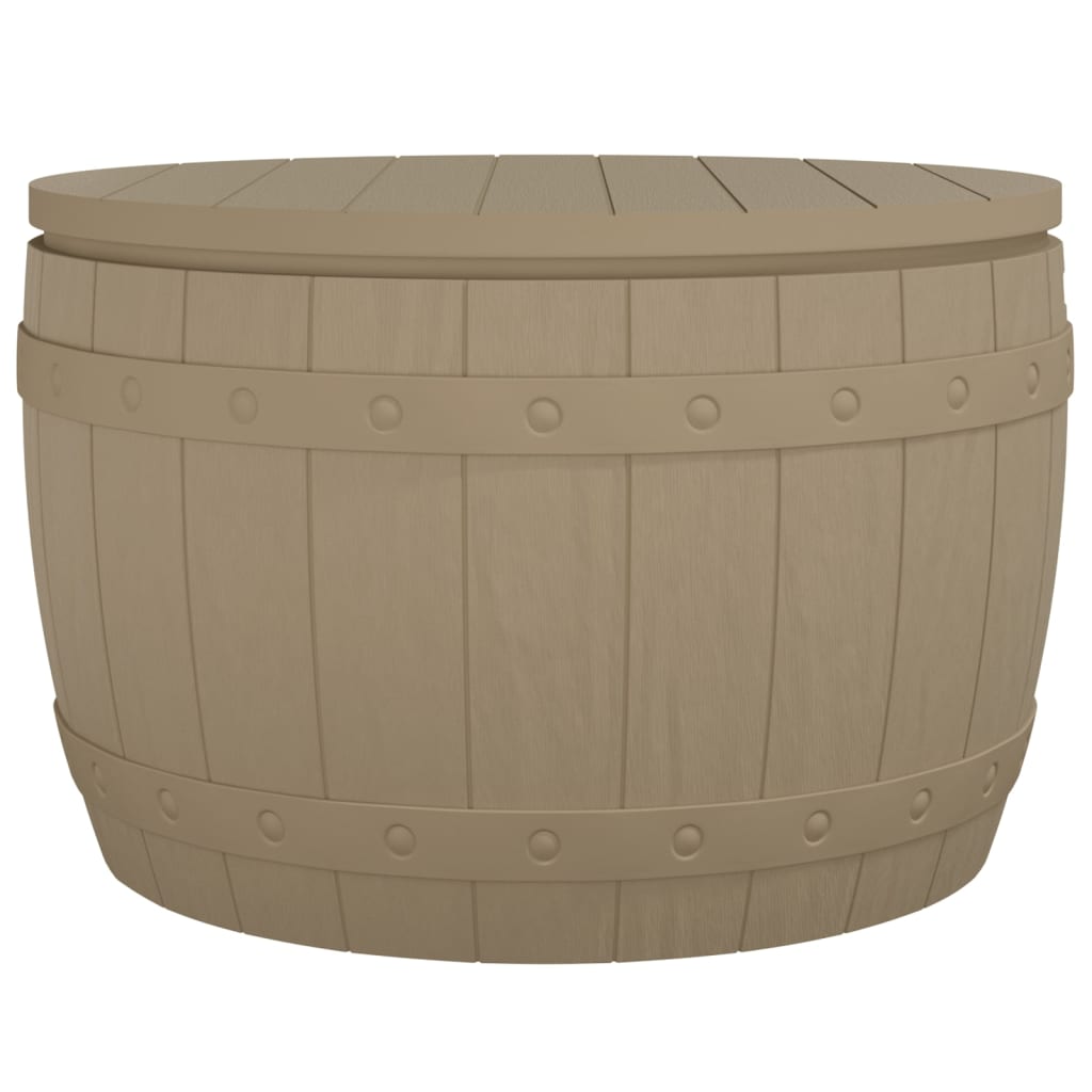 3-in-1 Garden Storage Box Light Brown Polypropylene