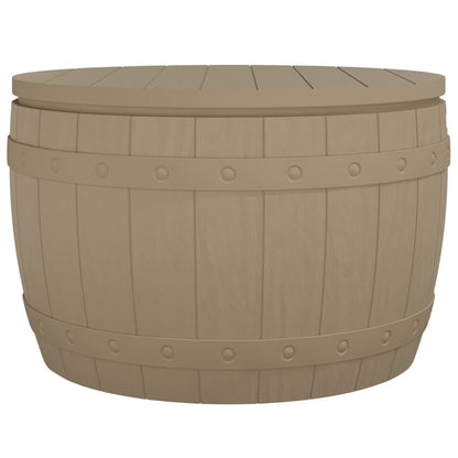 3-in-1 Garden Storage Box Light Brown Polypropylene