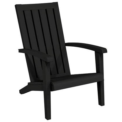 Garden Adirondack Chairs 2 pcs Black Polypropylene