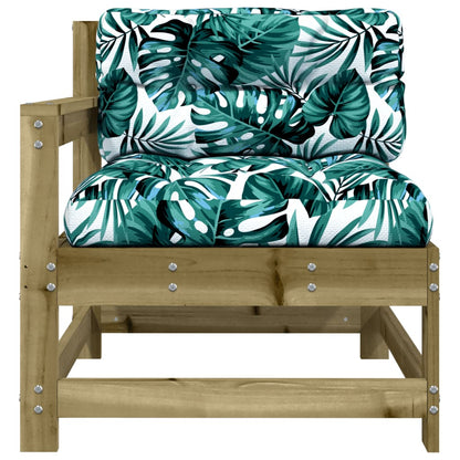 Garden Chair with Cushions Impregnated Wood Pine