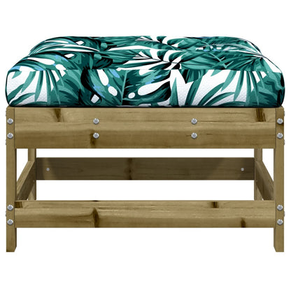 Garden Footstools with Cushions 2pcs Impregnated Wood Pine