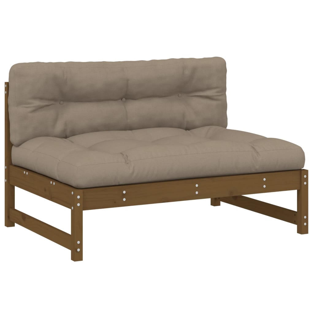 Middle Sofa Honey Brown 120x80 cm Solid Wood Pine