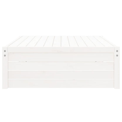 Garden Footstool White 120x80 cm Solid Wood Pine