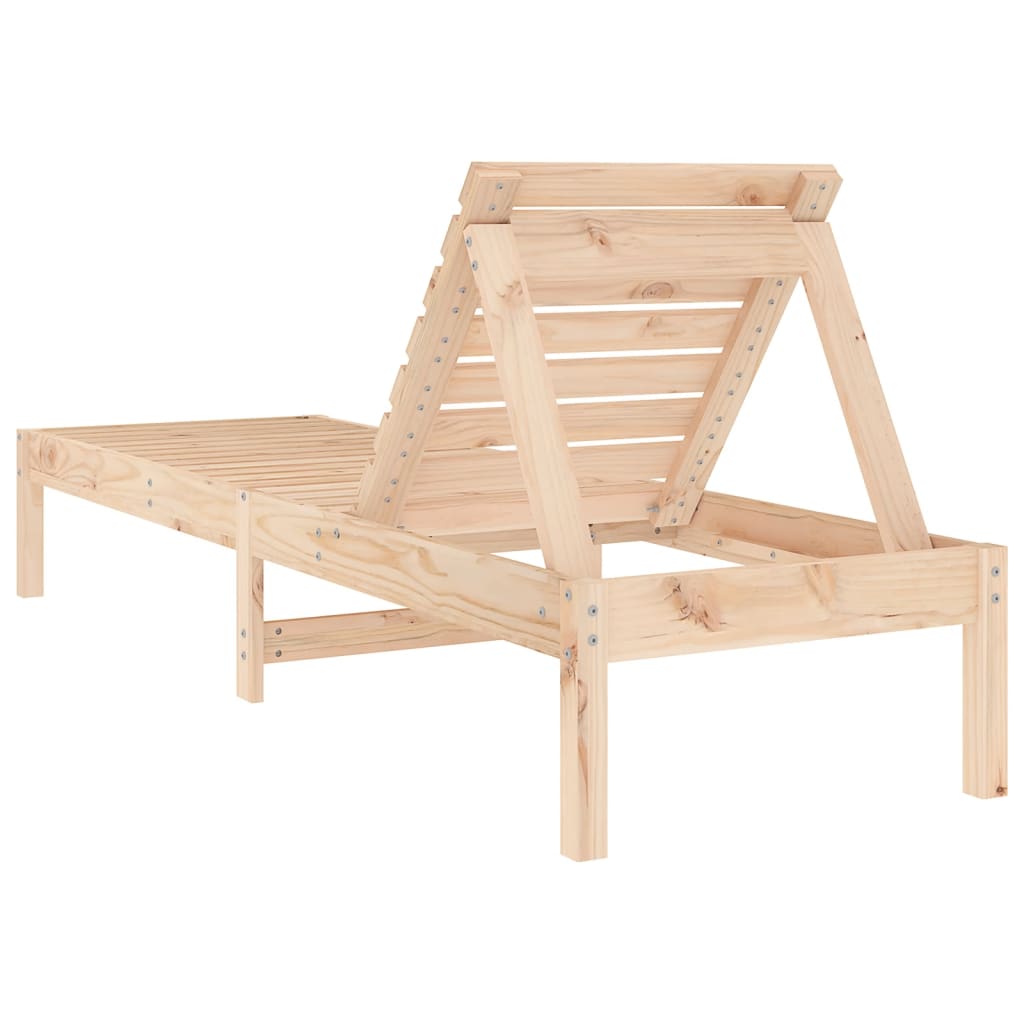 Sun Loungers 2 pcs 199.5x60x74 cm Solid Wood Pine